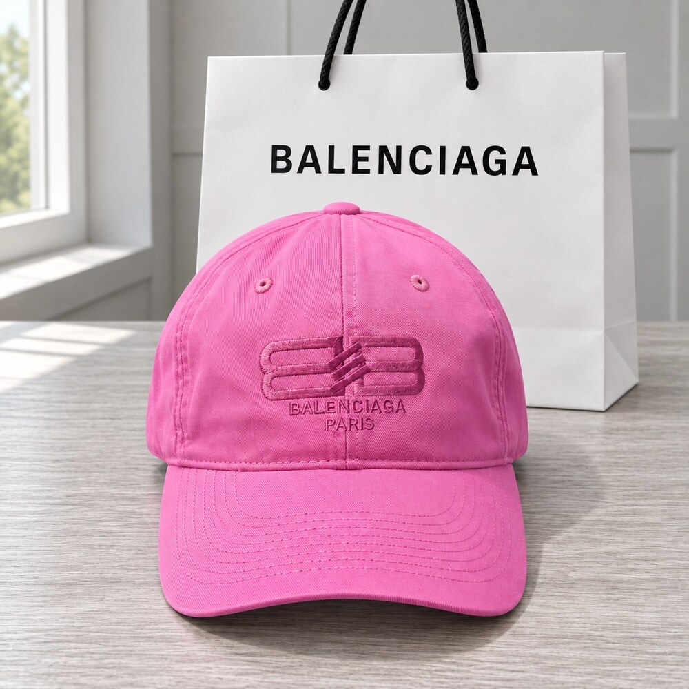 Balenciaga Pink BB Logo Cap